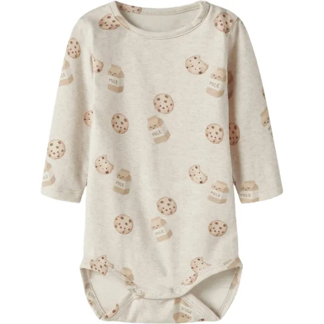 NAME IT BABY romper met print - beige