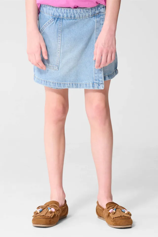 Shoeby skort lichtblauw denim, foto 4
