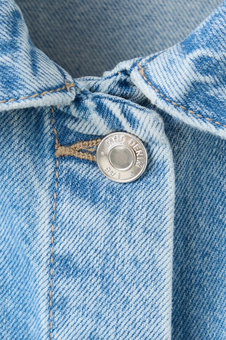 Mango spijkerjas medium blue denim, foto 7