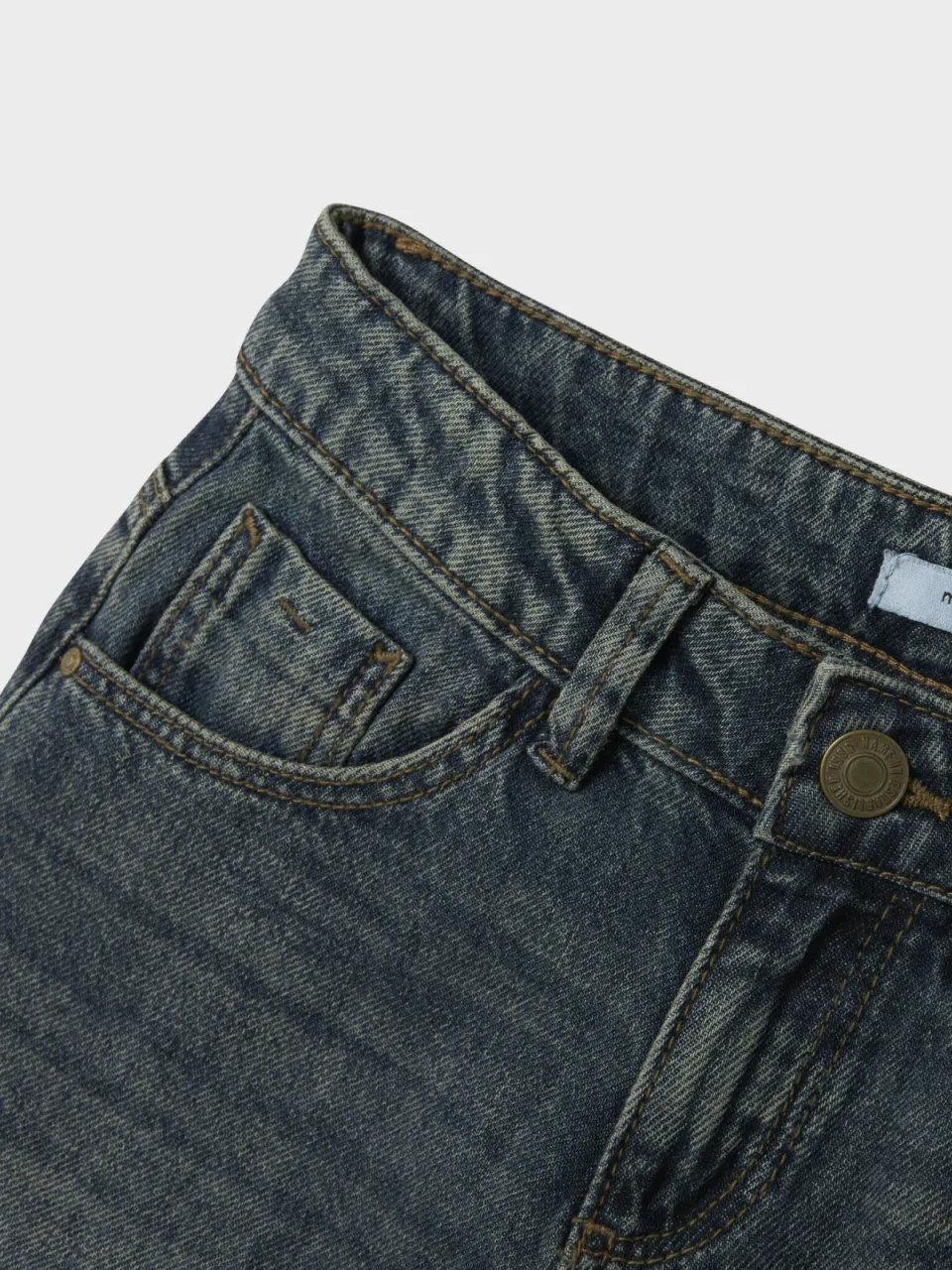 NAME IT KIDS wide leg jeans vintage dark blue denim, foto 6