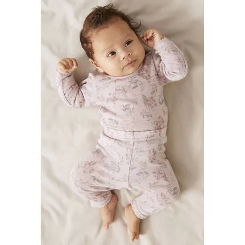 NAME IT BABY gebloemde romper met wol lila, foto 3