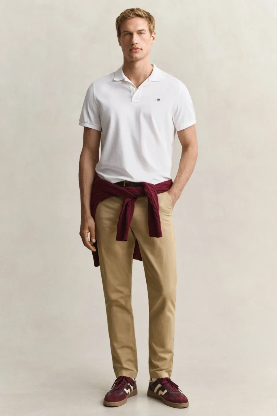 Gant regular fit polo Shield met logo white, foto 3
