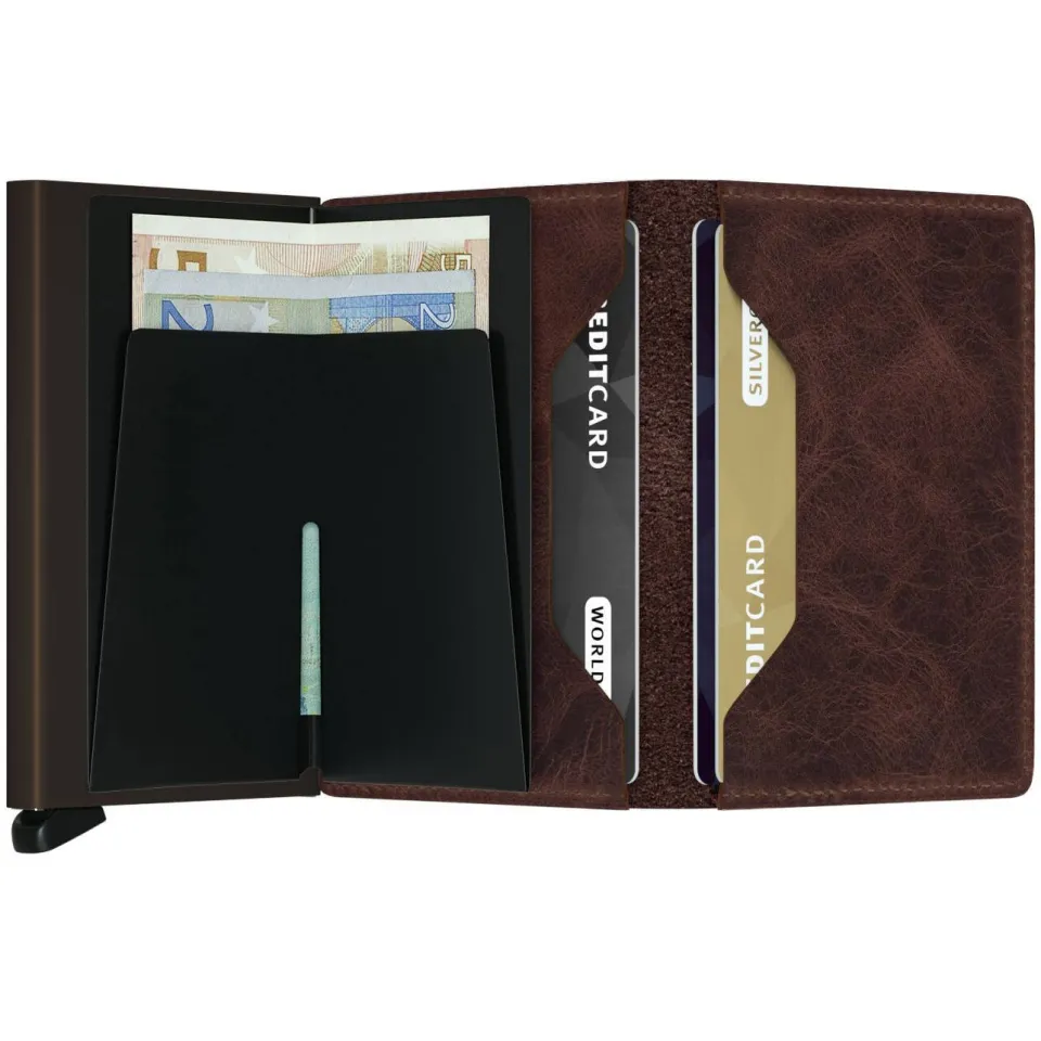 Secrid Slimwallet Vintage pasjeshouder donkerbruin, foto 3