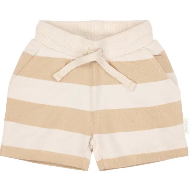 Little Dutch gestreepte sweatshort zand, foto 2