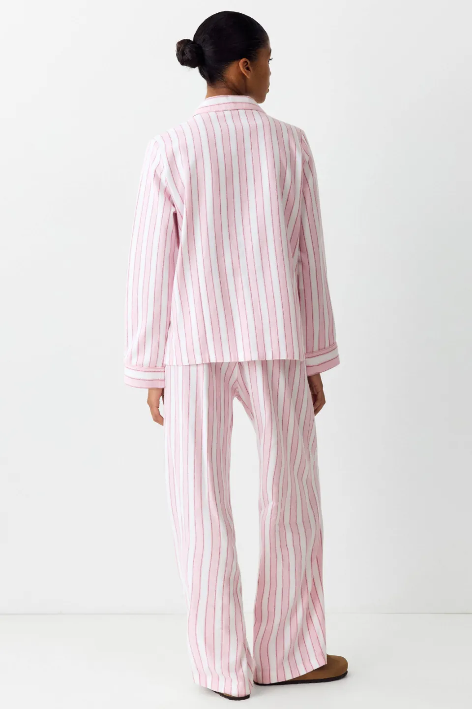 Mango gestreepte pyjama lichtroze ecru, foto 3