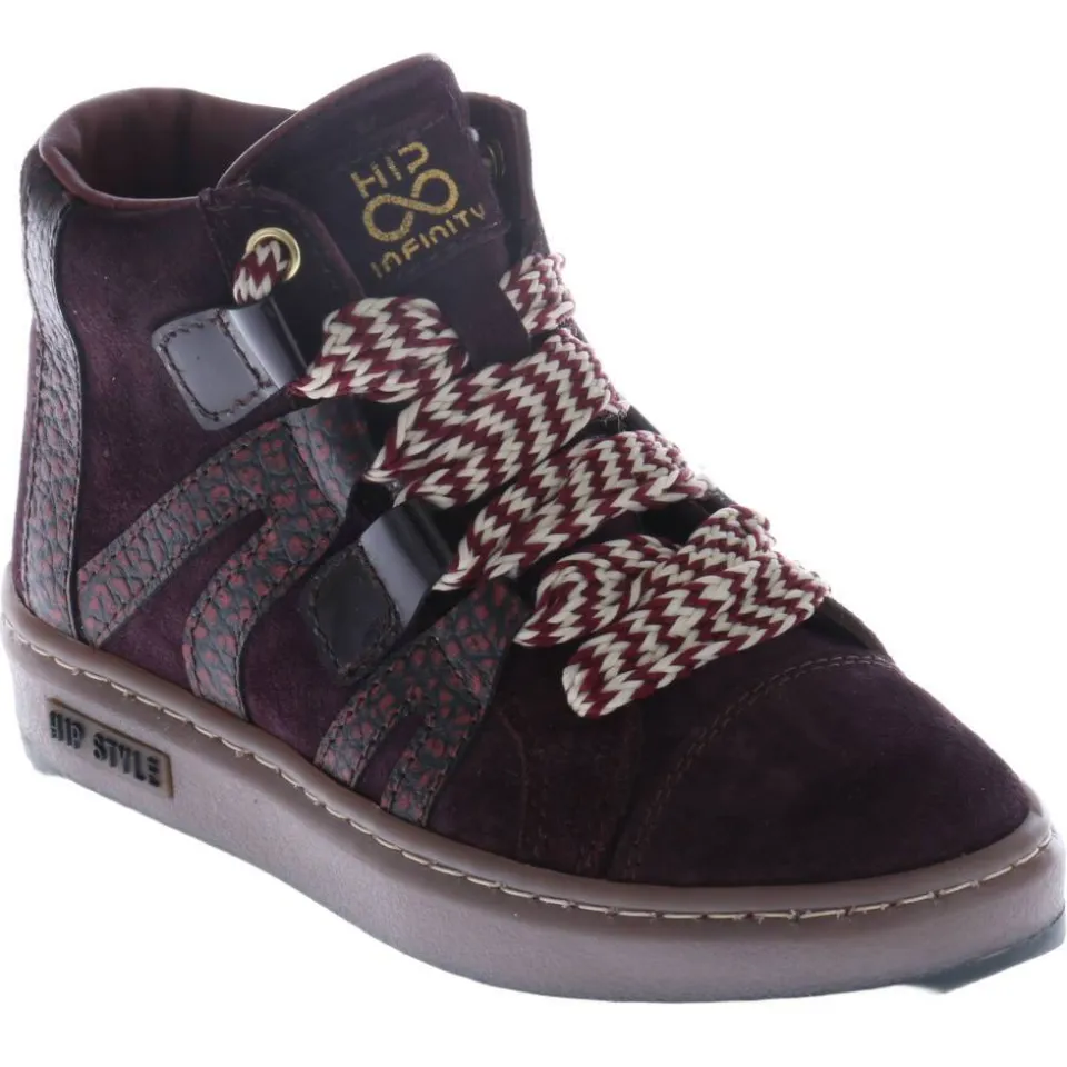 Hip suède sneakers - donkerrood, foto 2
