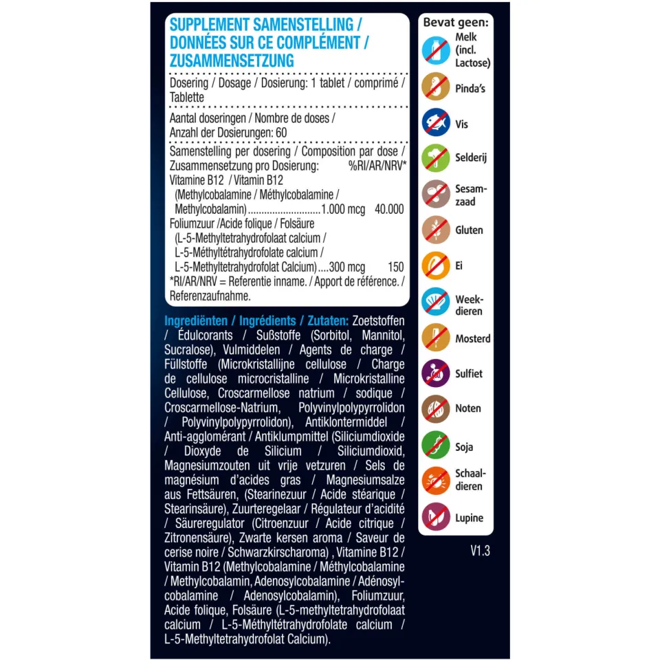 Lucovitaal Vitamine B12 & Foliumzuur smelttabletten, foto 3