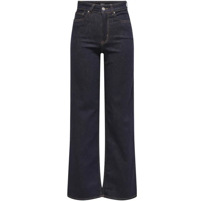 Only Wide leg jeans van katoenmix, model 'MADISON' Donkerblauw