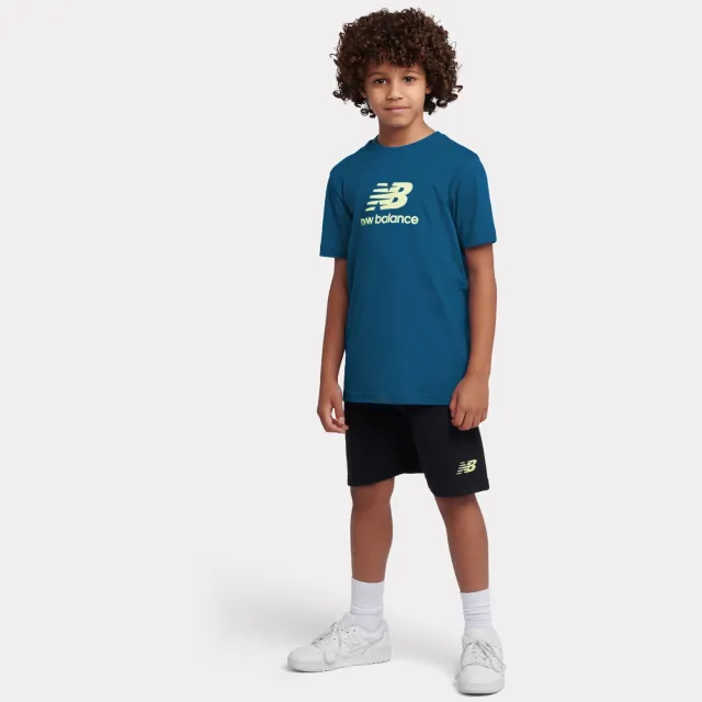 New Balance korte broek en T-shirt set met logo - petrol Petrol/zwart