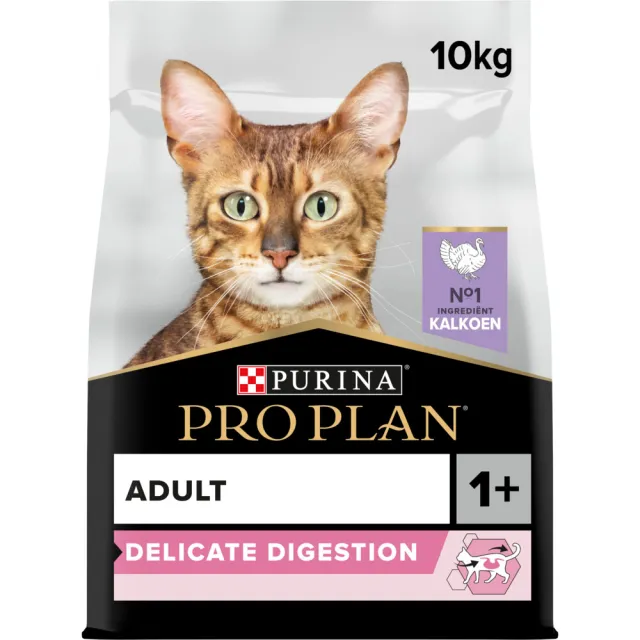 Pro Plan Adult Delicate Digestion kalkoen kattenvoer 10 kg, foto 2