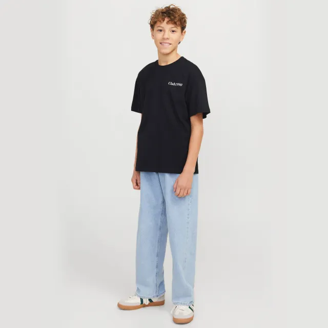 Jack & Jones JUNIOR high waist baggy fit jeans light blue denim, foto 3