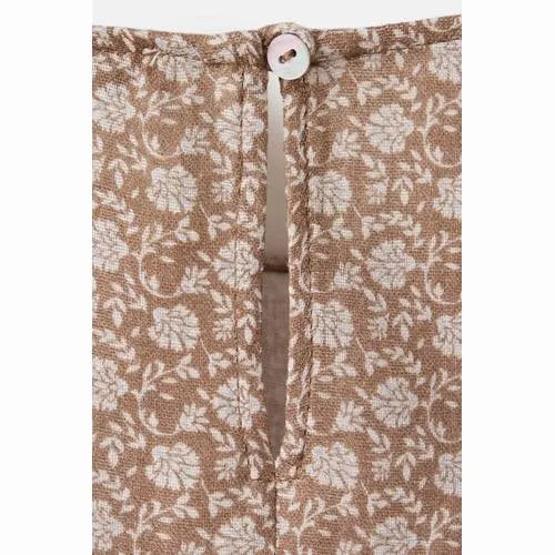 Mango Kids gebloemde blousetop lichtbeige, foto 3