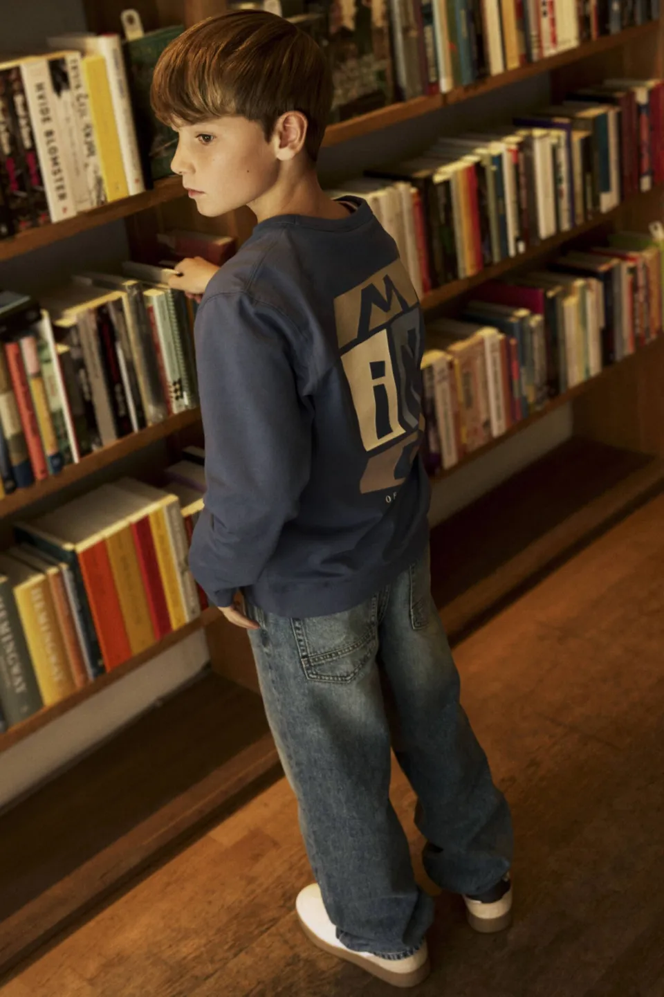 NAME IT KIDS sweater met backprint - blauw, foto 3
