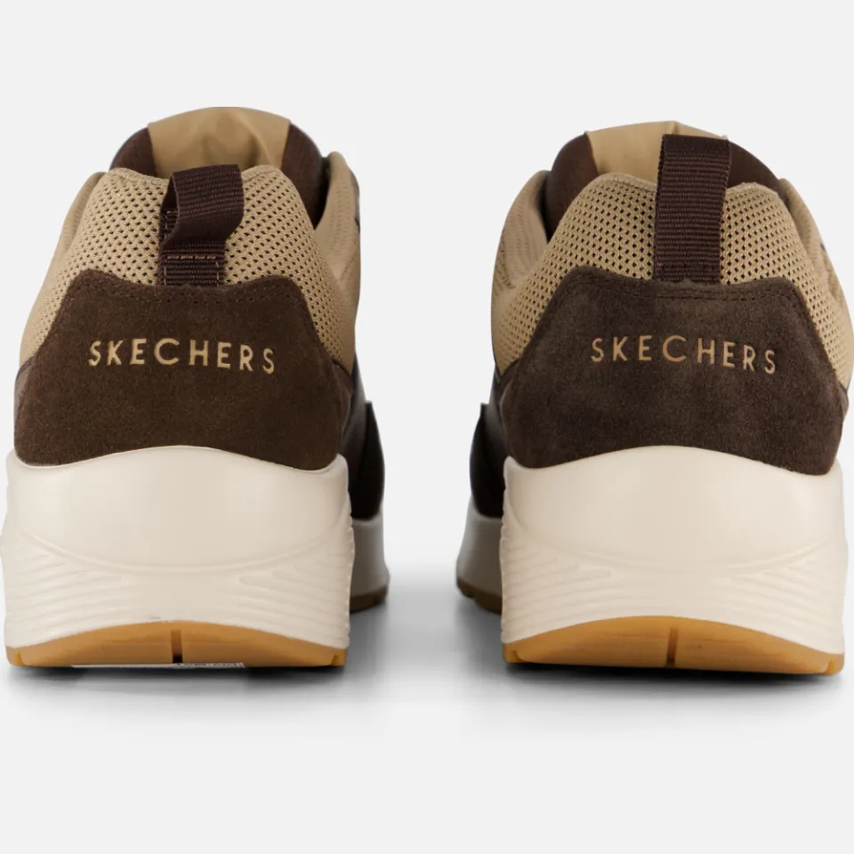 Skechers Uno-Retro One lage sneakers bruin, foto 4