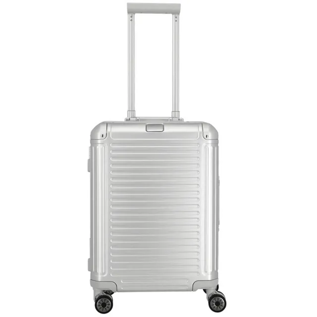 Travelite Next 2.0 aluminium handbagagekoffer zilverkleurig