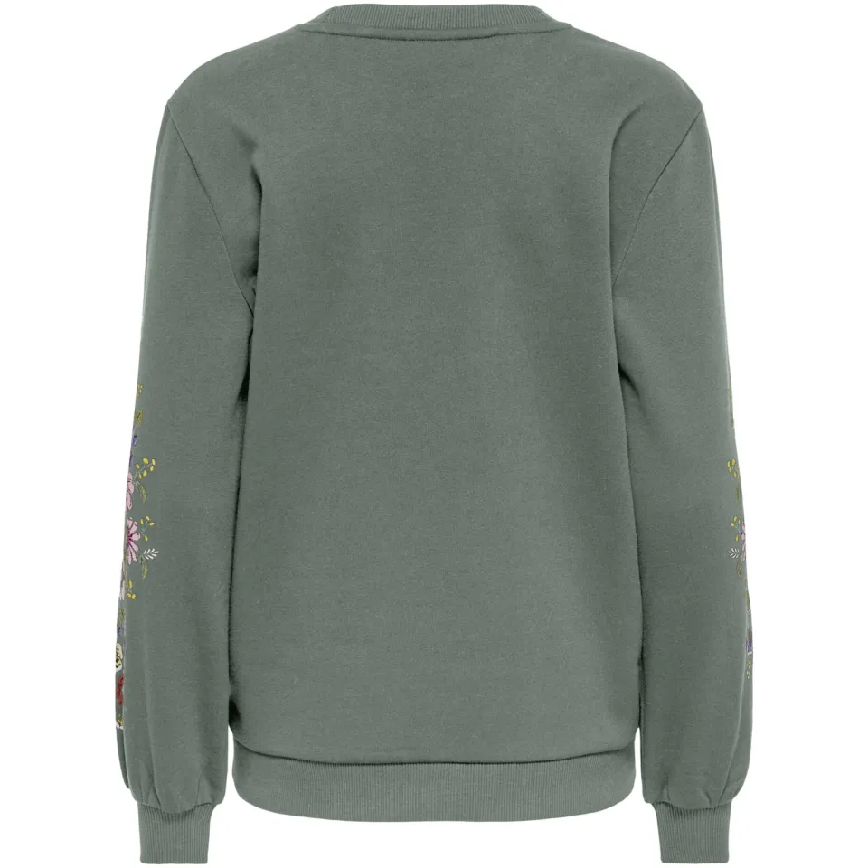 Only MATERNITY zwangerschaps gebloemde sweater groen, foto 2