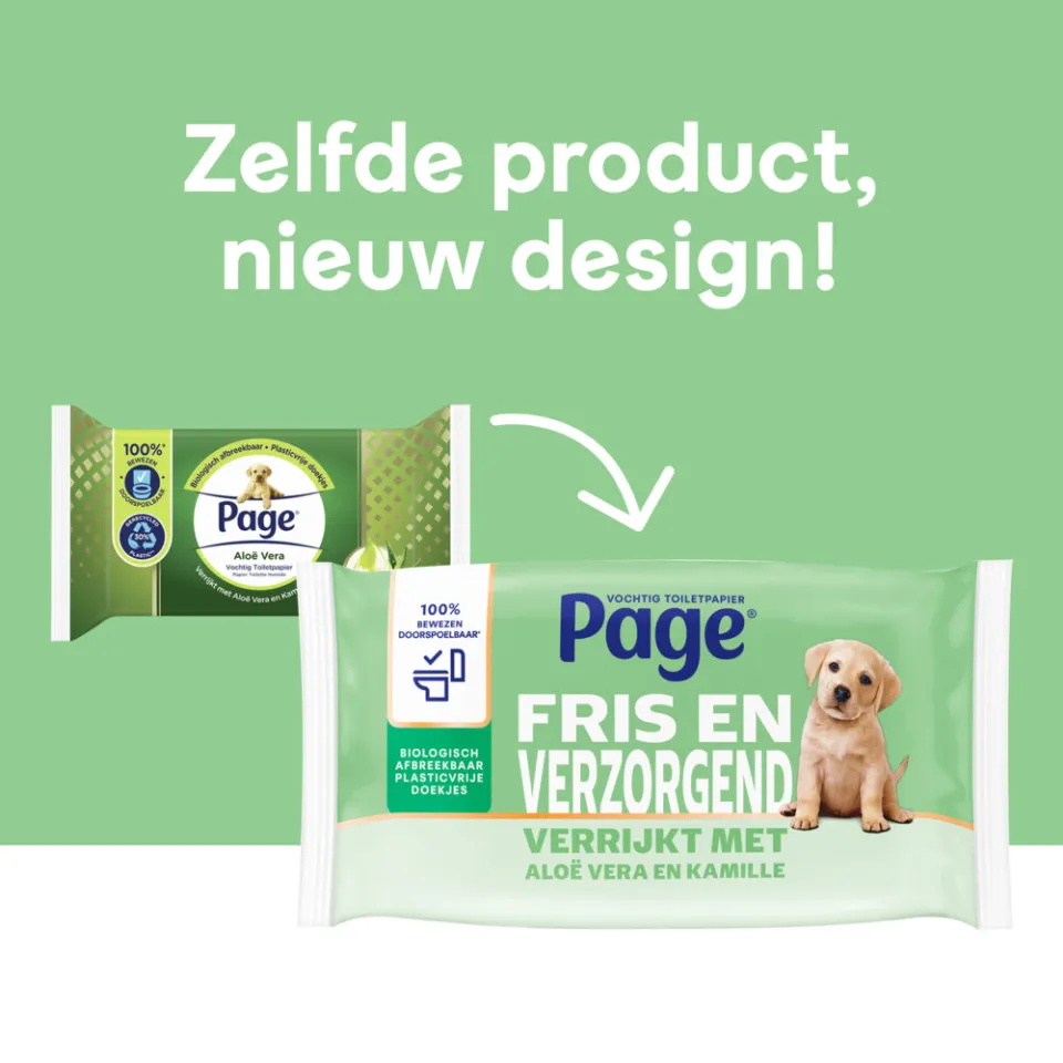 Page vochtig toiletpapier Fris en Verzorgend aloë vera en kamille, foto 2