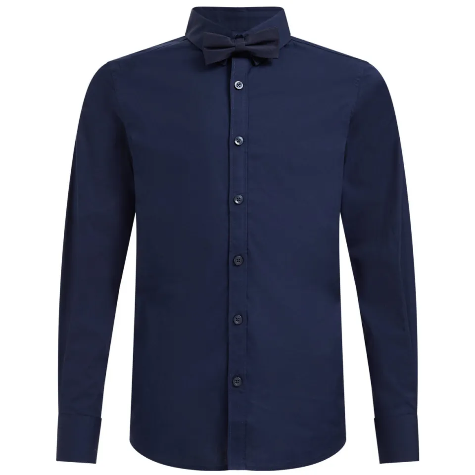 WE Fashion overhemd donkerblauw blue nights, foto 2
