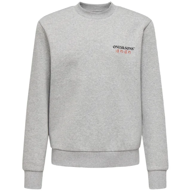 Only & Sons JUNIOR sweater met backprint - grijs