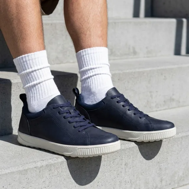 Ecco Byway lage sneakers blauw
