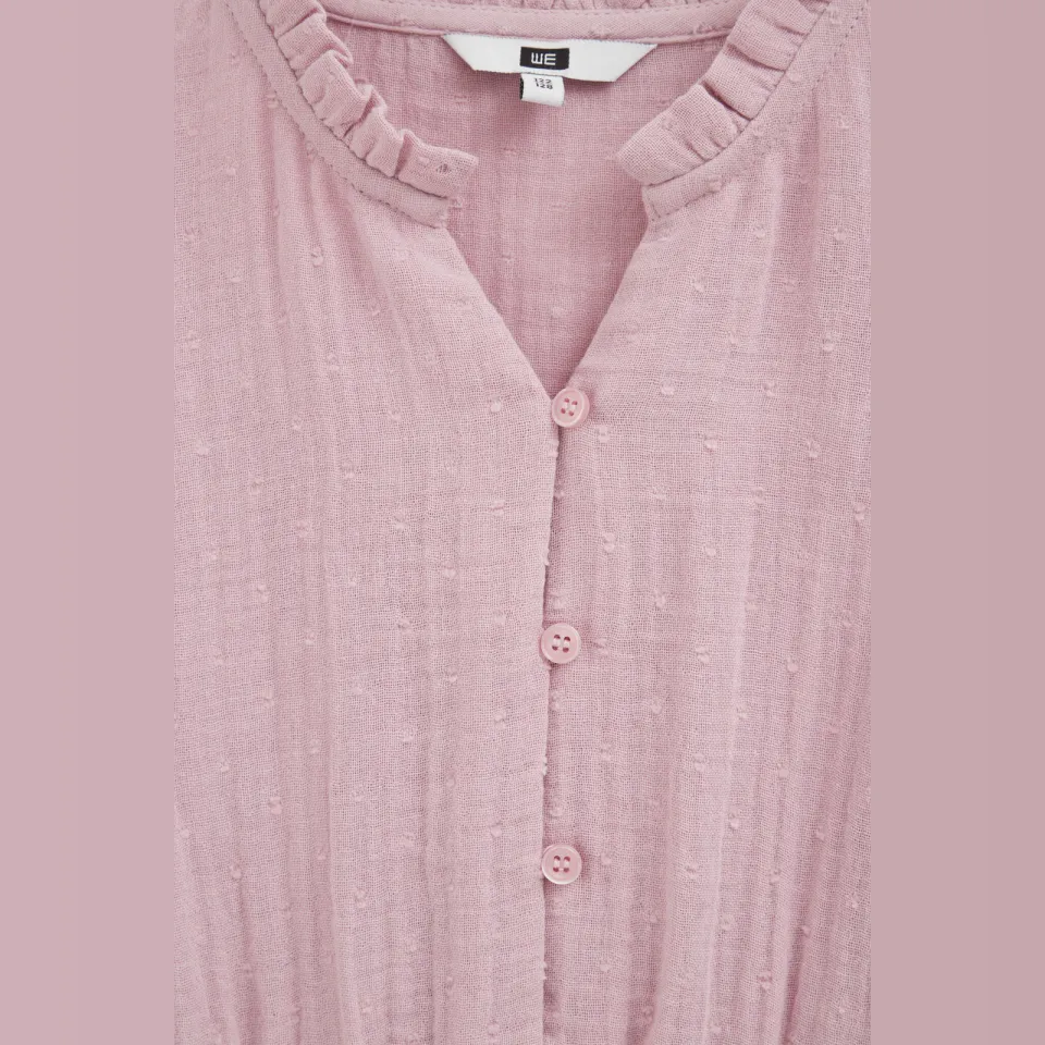 WE Fashion midi jurk met plooien roze, foto 7