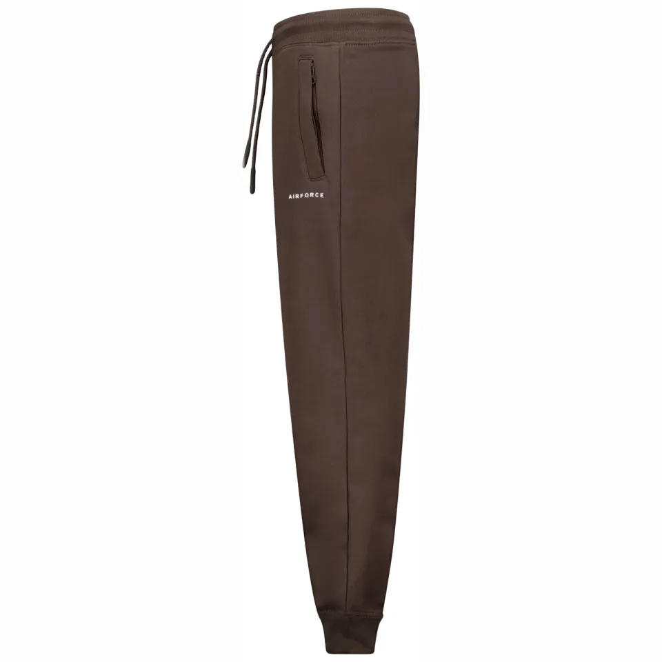 Airforce joggingbroek met logo donkerbruin, foto 3