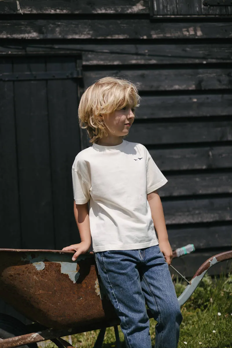 LEVV Little t-shirt met backprint ecru Offwhite