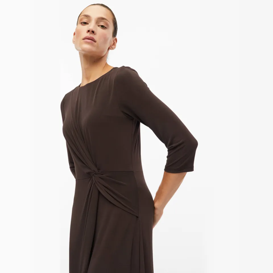 S.Oliver BLACK LABEL midi kokerjurk donkerbruin, foto 5