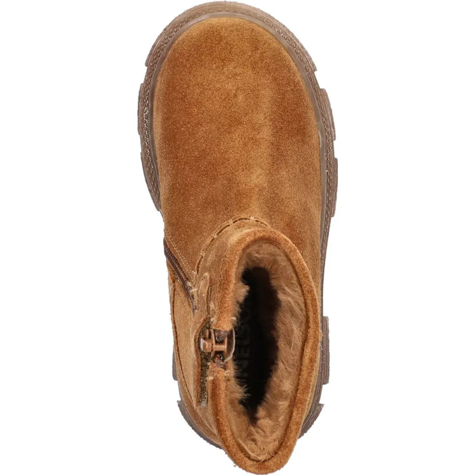 Nelson Kids suède enkelboots cognac, foto 3