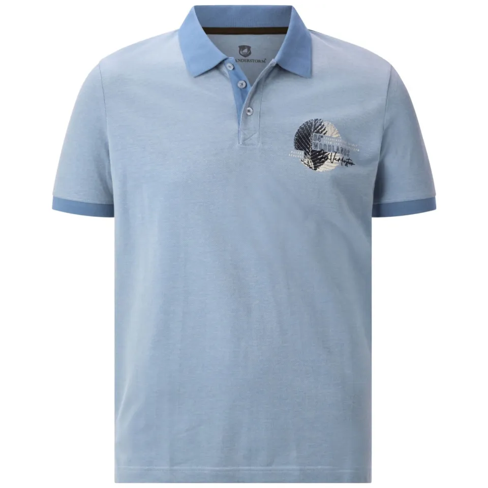 Jan Vanderstorm +FIT Collectie LINDHEIM loose polo Plus lichtblauw, foto 2