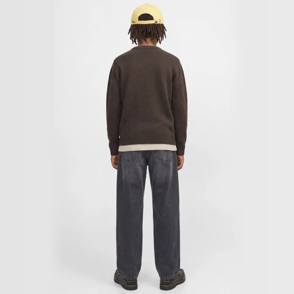 Jack & Jones JUNIOR oversized gebreide trui - donkerbruin, foto 3