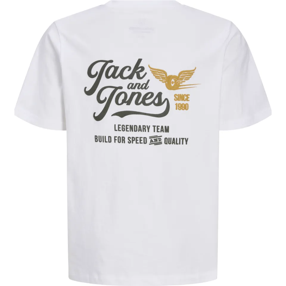 Jack & Jones junior t-shirt met backprint wit, foto 4