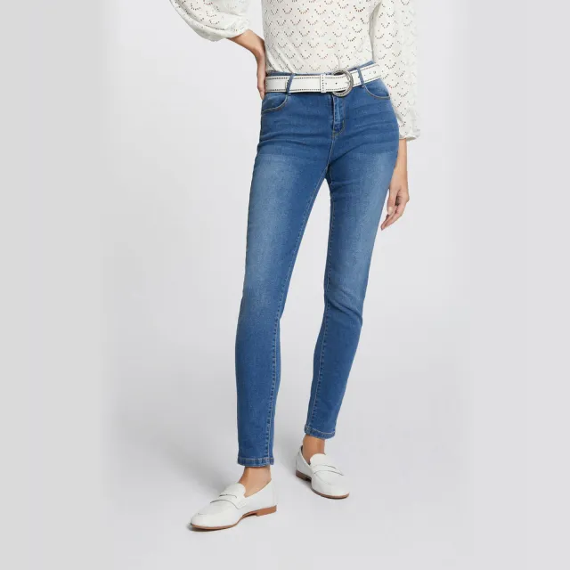 Morgan skinny jeans medium blue denim