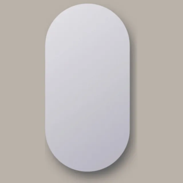 Sanicare Spiegel Sanicare Q-Mirrors 70x120 cm Ovaal/Rond incl. ophangmateriaal