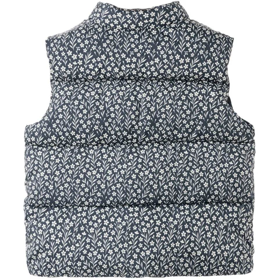 Mango gebloemde bodywarmer marineblauw, foto 2