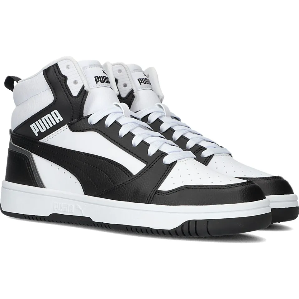 Puma Rebound V6 Mid hoge sneakers zwart en wit, foto 5