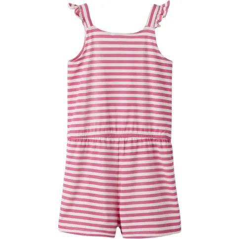 NAME IT KIDS gestreepte regular playsuit roze Meisjes Stretchkatoen Streep, foto 2