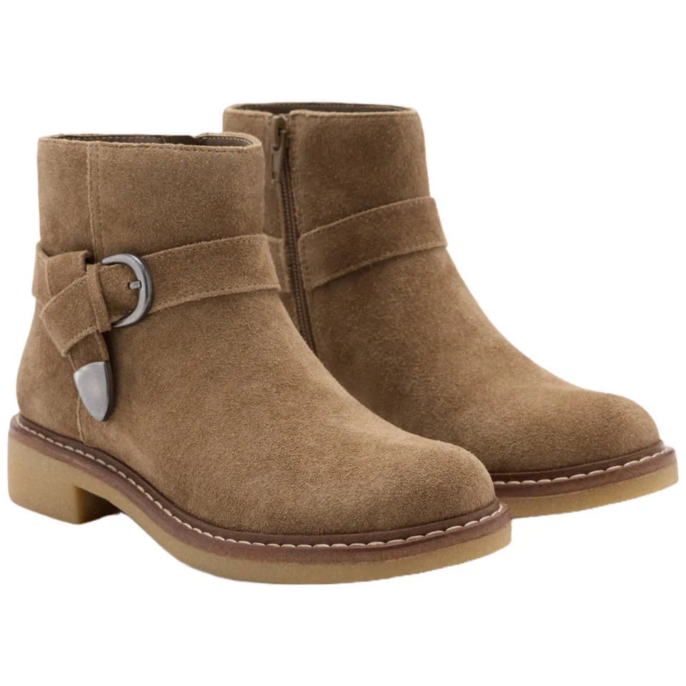 Mango Kids suède enkelboots - lichtbruin, foto 4