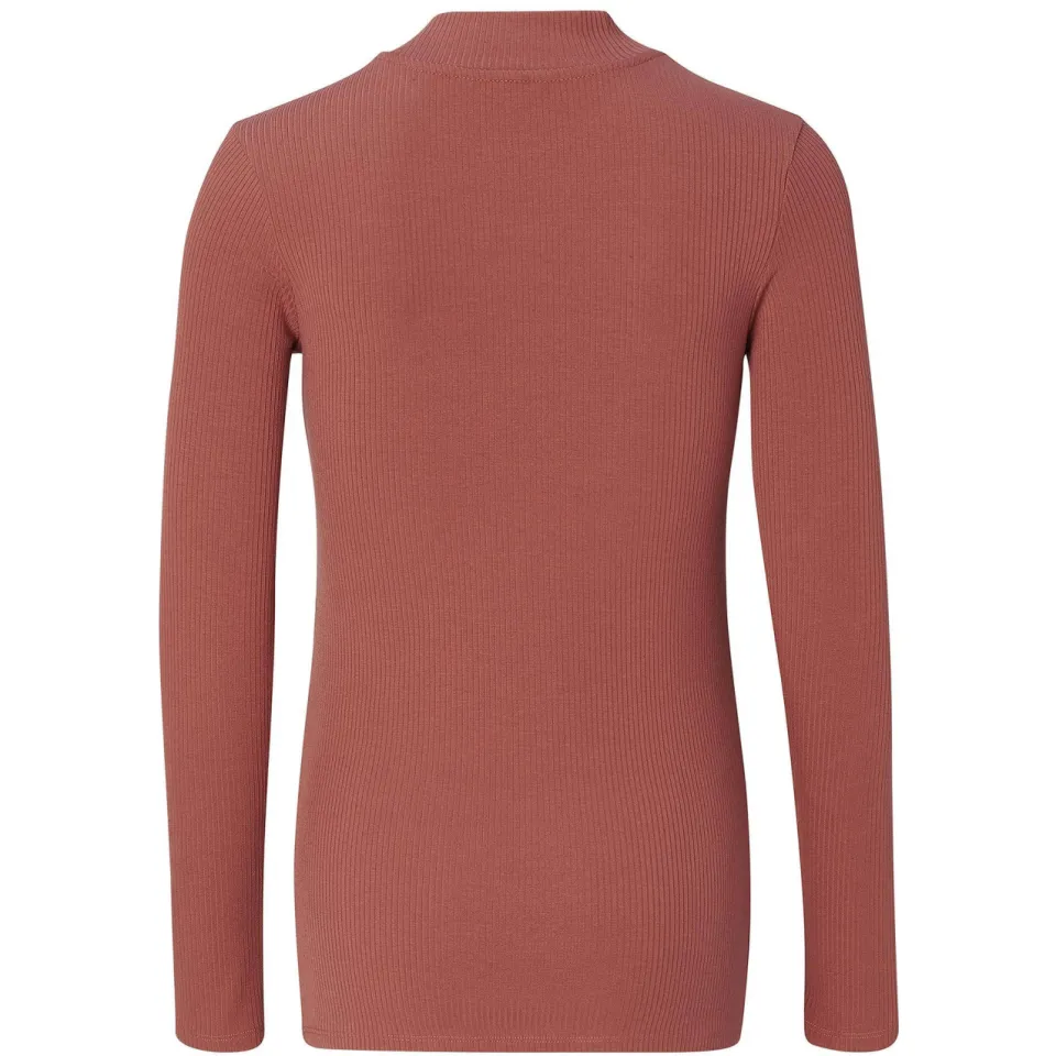 Noppies Sira zwangerschapslongsleeve roodbruin, foto 4