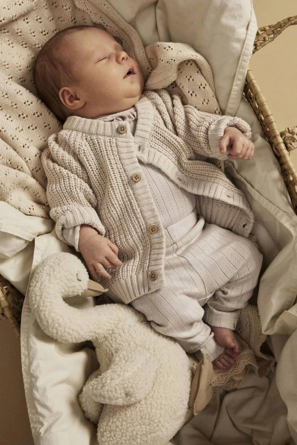 Lil' Atelier BABY romper NBFRACHEL beige Gray Morn