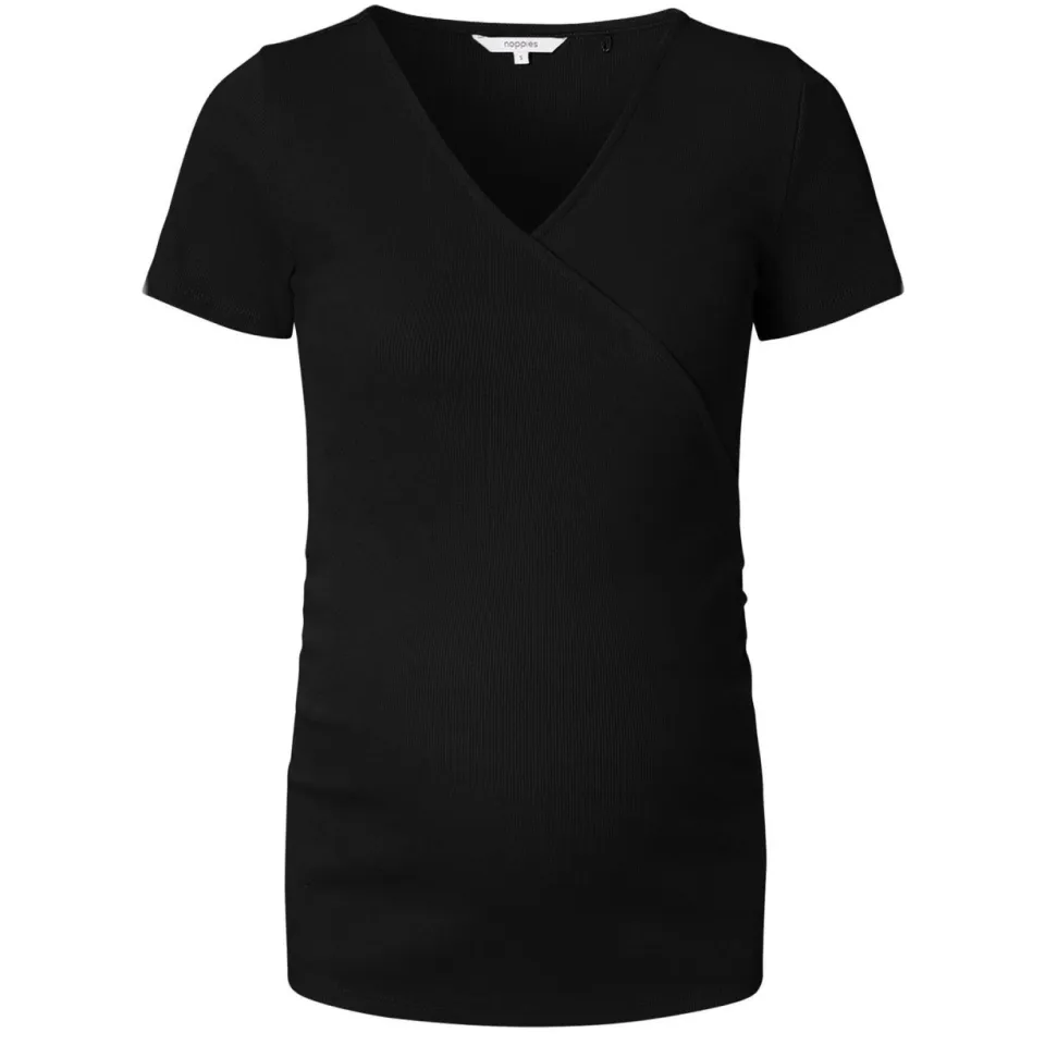 Noppies Sanson ribgebreid zwangerschapsshirt zwart, foto 2