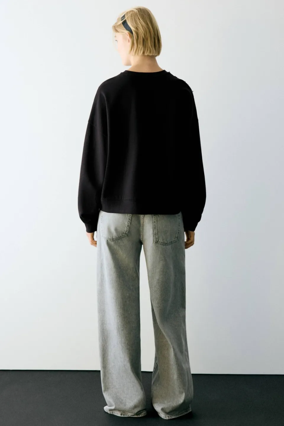Mango TEEN sweater met glitters - zwart, foto 3