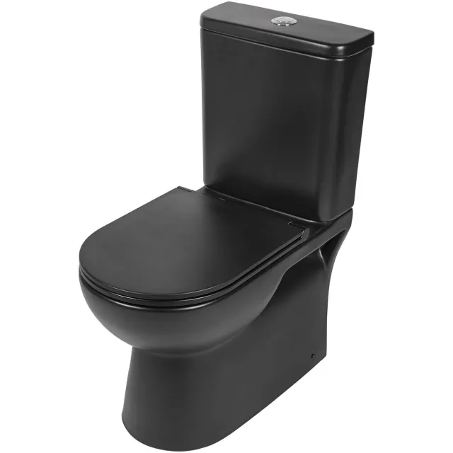 Differnz staand duoblok toiletpot mat zwart