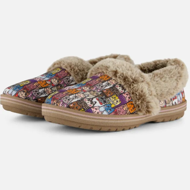 Skechers Bobs Too Cozy Chic Cat Pantoffels taupe, foto 2