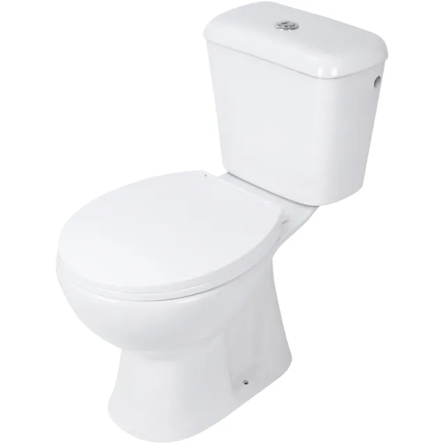 Differnz Toiletpot Differnz Staand Met AO Uitgang Inclusief Toiletbril Wit