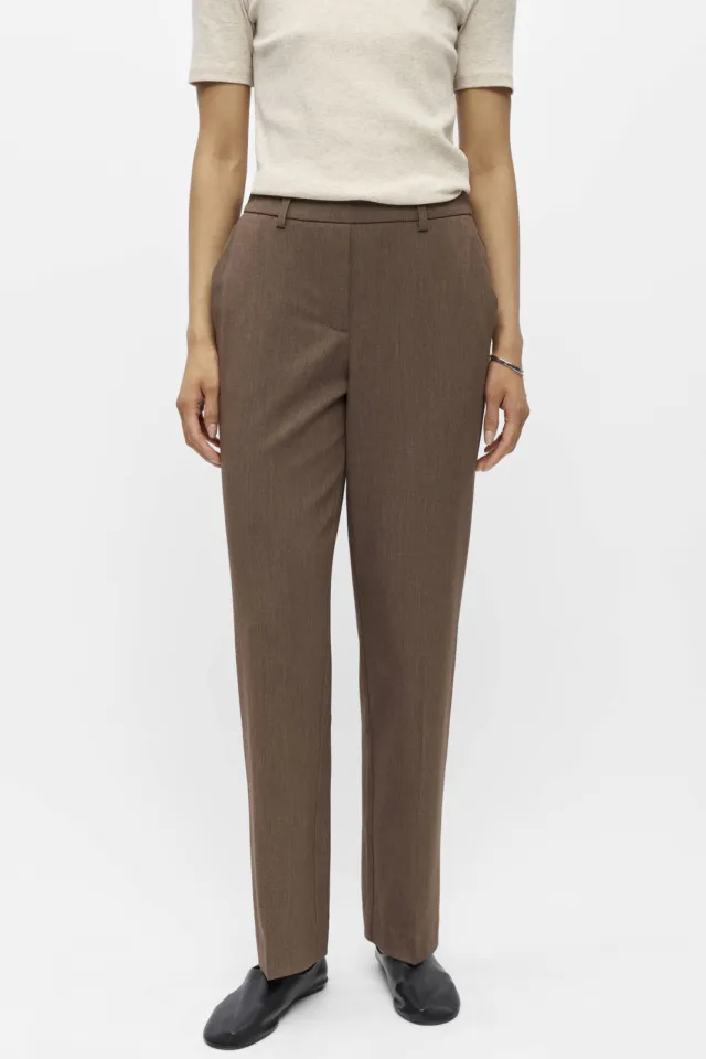 Object straight leg casual broek - lichtbruin, foto 3