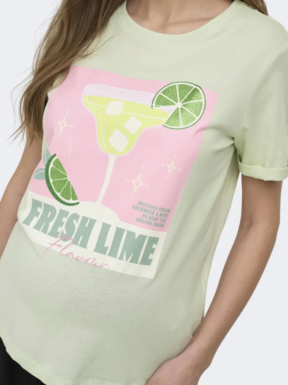 Only zwangerschaps T-shirt lichtgroen, foto 7