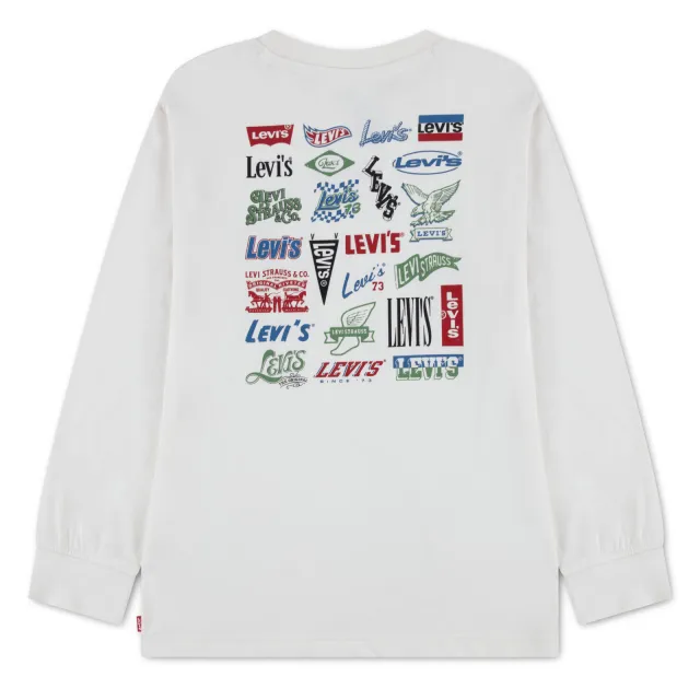 Levi's Kids longsleeve met backprint wit, foto 2