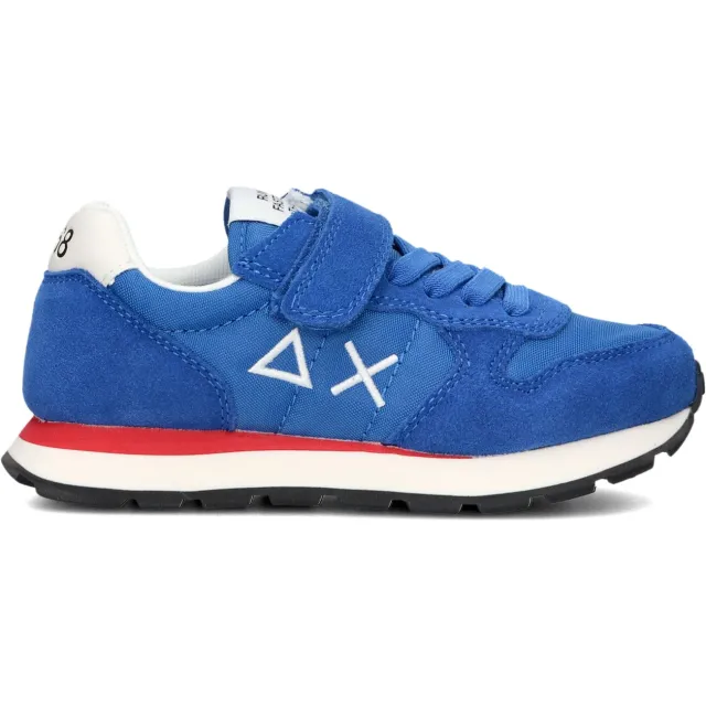 Sun68 Tom Solid lage sneakers blauw