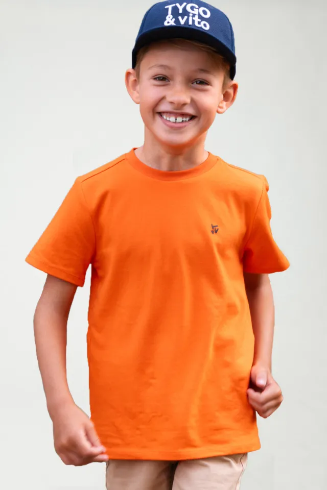 TYGO & vito t-shirt oranje Oranje/wit